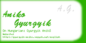 aniko gyurgyik business card