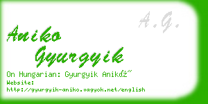 aniko gyurgyik business card